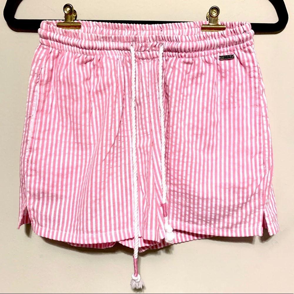 NWT Hot Pink Pinstripe Linen Shorts